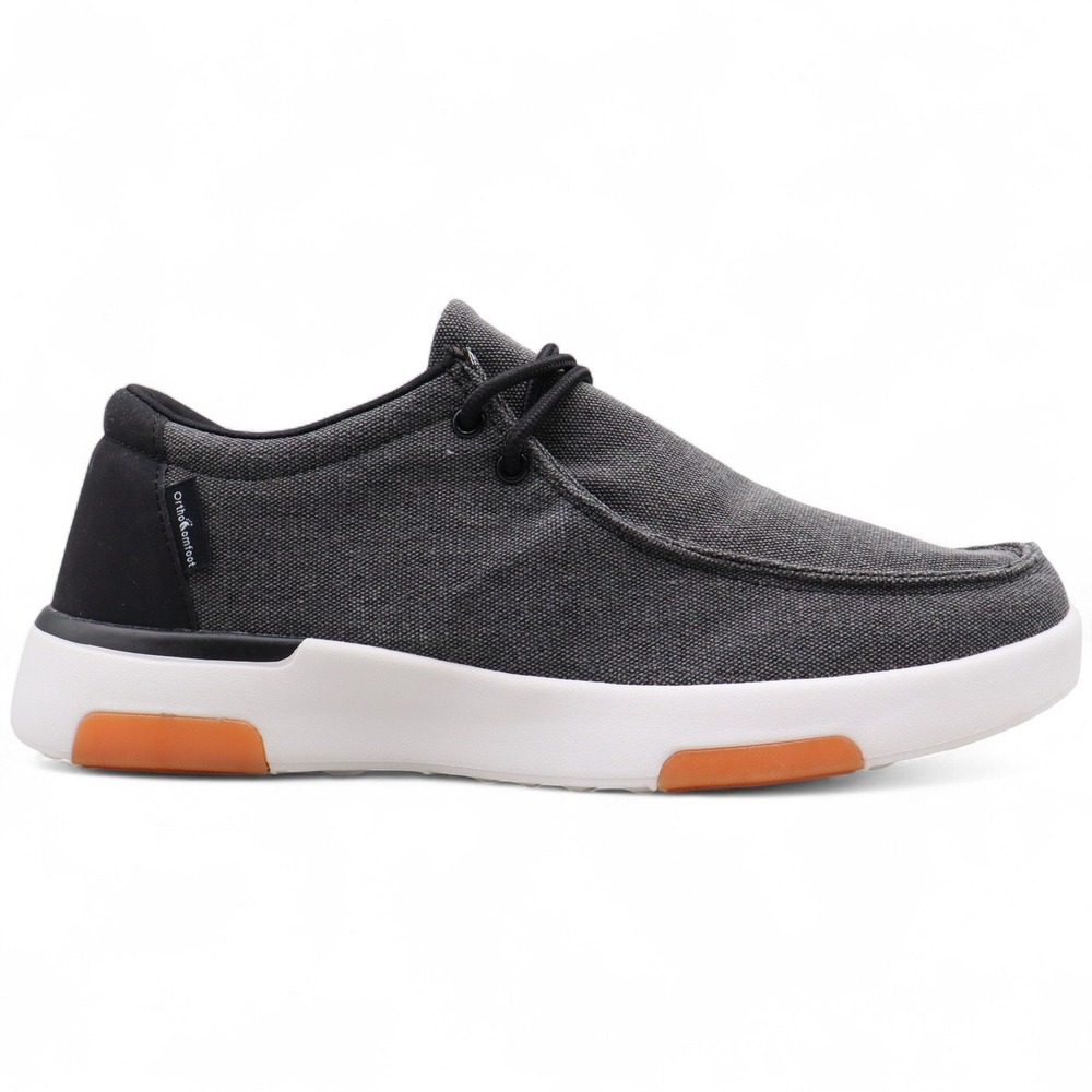 OrthoComfort Mens Gray Canvas Loafers Casual Comfort Arch Support Size EU 45.5